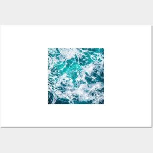 Ocean foam, Blue Ocean Summer Beach Waves Posters and Art